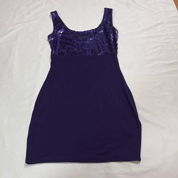 NWT Forever 21 Y2k Sequin Party Mini Dress Tank Small Mcbling Festival Snooki - Picture 1 of 7